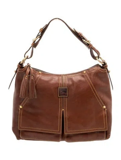 Pre-owned Dooney & Bourke Leather Shoulder Bag In Brown