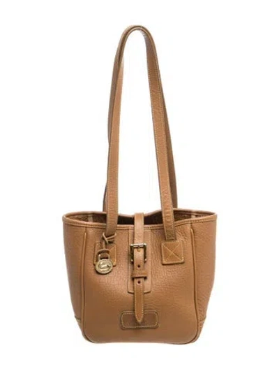 Pre-owned Dooney & Bourke Leather Shoulder Bag In Brown