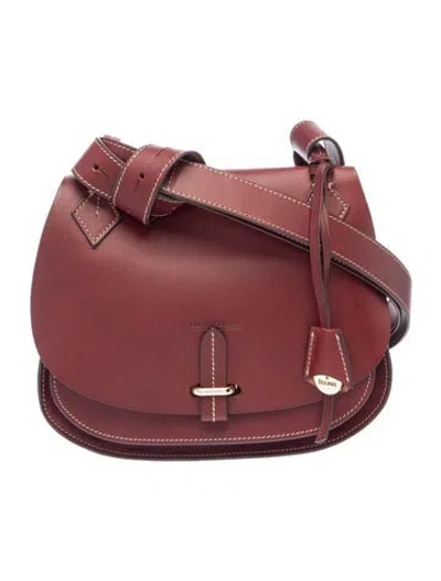 Pre-owned Dooney & Bourke Leather Shoulder Bag In Burgundy