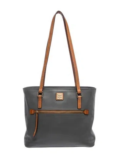 Pre-owned Dooney & Bourke Leather Shoulder Bag In Gray