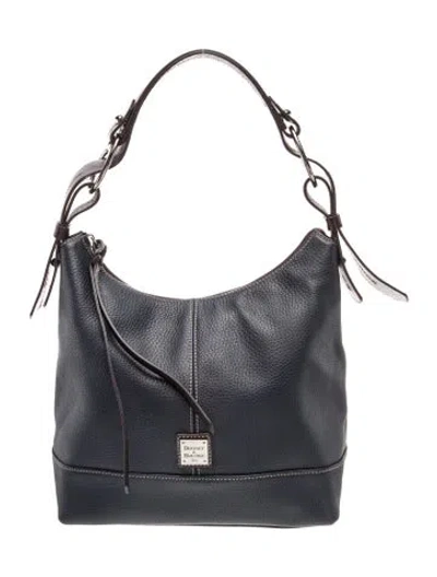 Pre-owned Dooney & Bourke Leather Shoulder Bag In Grey
