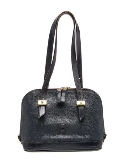 Pre-owned Dooney & Bourke Leather Shoulder Bag In Grey