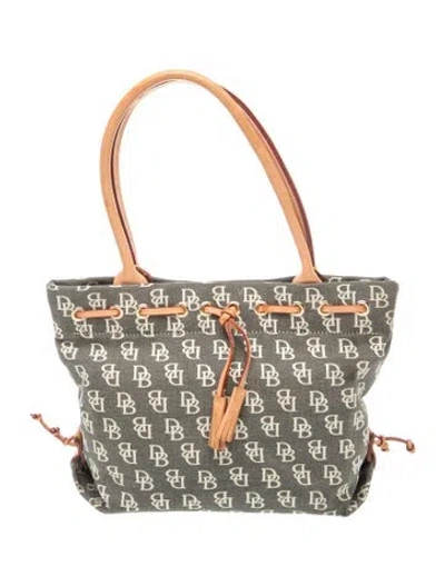 Pre-owned Dooney & Bourke Leather Shoulder Bag In Grey
