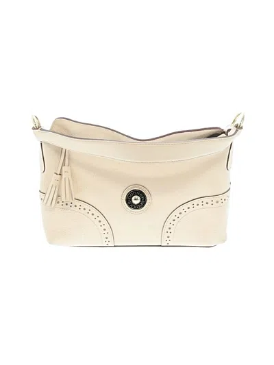 Pre-owned Dooney & Bourke Leather Shoulder Bag In Ivory
