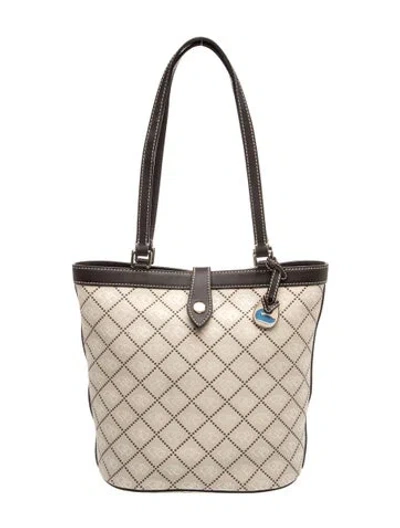 Pre-owned Dooney & Bourke Leather Shoulder Bag In Neutrals