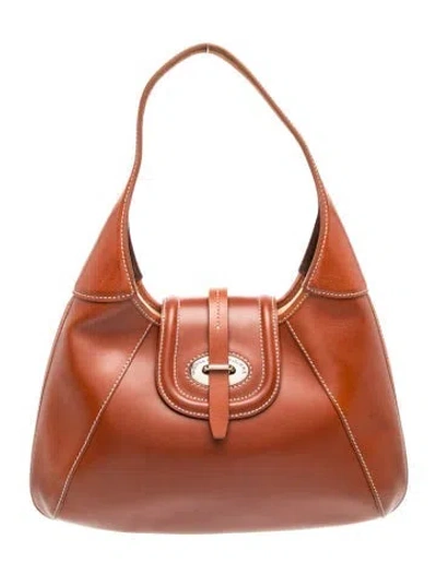 Pre-owned Dooney & Bourke Leather Shoulder Bag In Orange