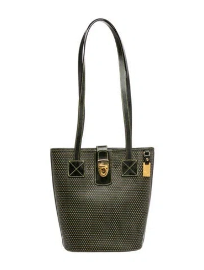 Pre-owned Dooney & Bourke Leather Shoulder Bag W/ Tags In Green