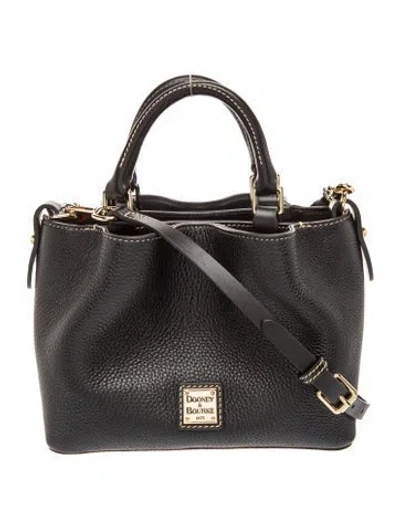 Pre-owned Dooney & Bourke Leather Top Handle Bag In Black
