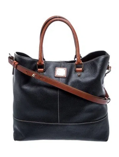 Pre-owned Dooney & Bourke Leather Top Handle Bag In Blue