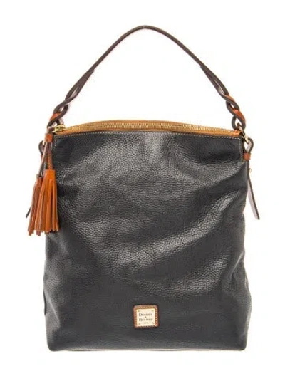 Pre-owned Dooney & Bourke Leather Top Handle Bag In Blue