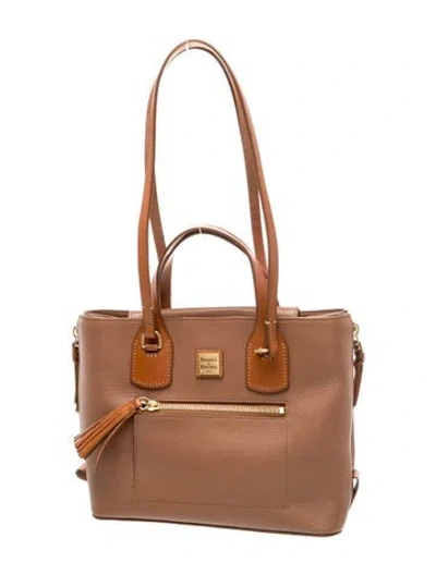 Pre-owned Dooney & Bourke Leather Top Handle Bag In Brown