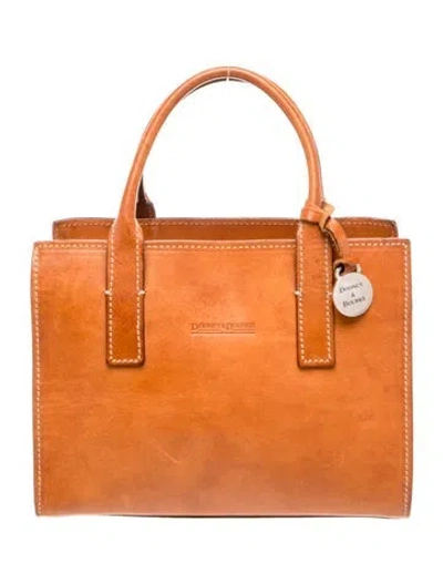 Pre-owned Dooney & Bourke Leather Top Handle Bag In Brown