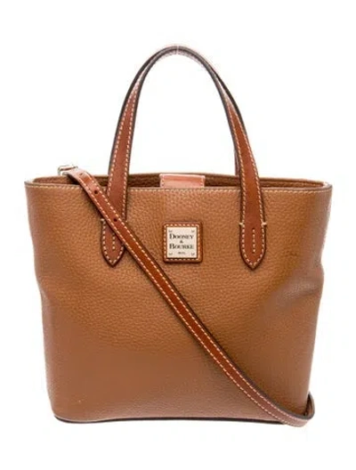 Pre-owned Dooney & Bourke Leather Top Handle Bag In Brown