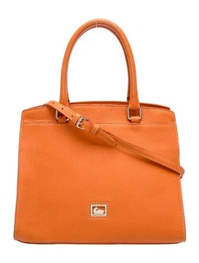 Pre-owned Dooney & Bourke Leather Top Handle Bag In Brown