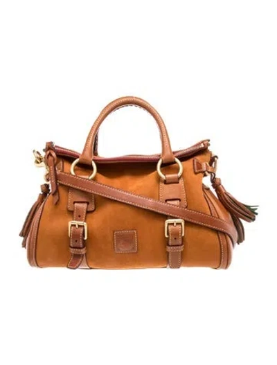 Pre-owned Dooney & Bourke Leather Top Handle Bag In Brown