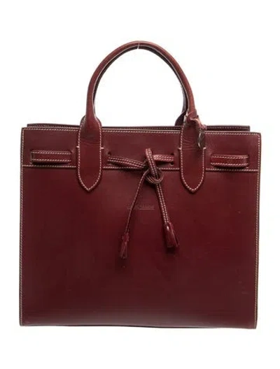 Pre-owned Dooney & Bourke Leather Top Handle Bag In Burgundy