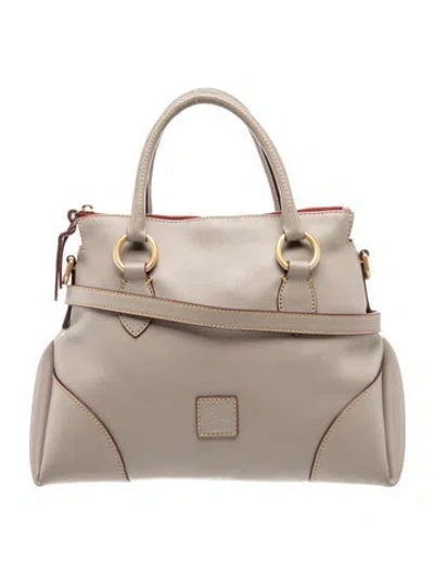 Pre-owned Dooney & Bourke Leather Top Handle Bag In Neutrals