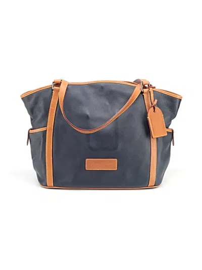 Pre-owned Dooney & Bourke Leather Tote Bag In Gray