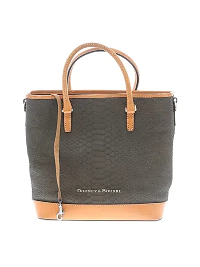 Pre-owned Dooney & Bourke Leather Tote Bag In Gray