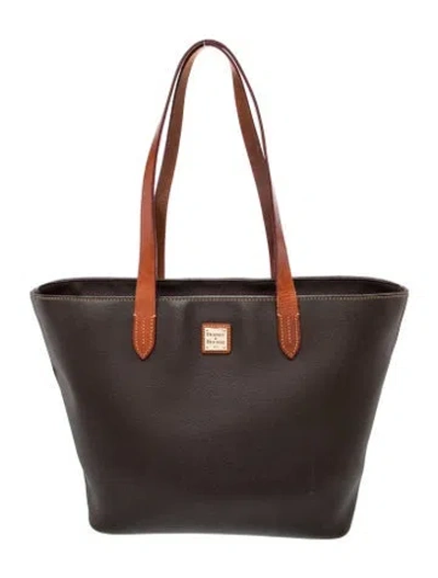 Pre-owned Dooney & Bourke Leather Tote In Black/brown