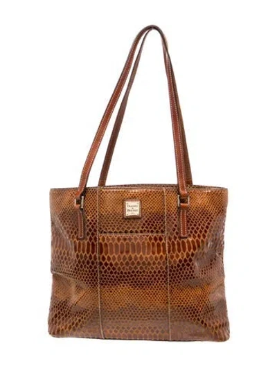Pre-owned Dooney & Bourke Leather Tote In Brown