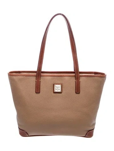 Pre-owned Dooney & Bourke Leather Tote In Neutral