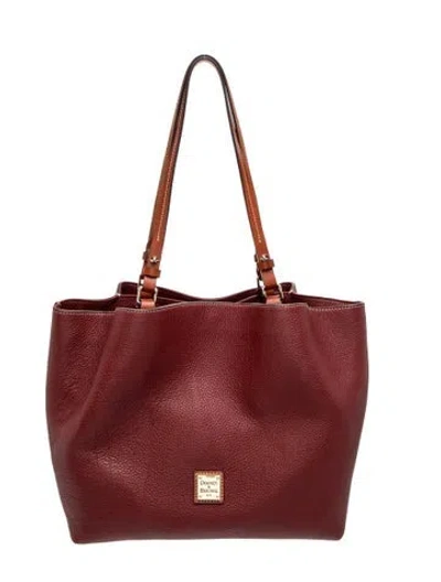 Pre-owned Dooney & Bourke Leather Tote In Red