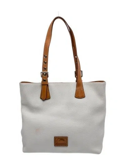 Pre-owned Dooney & Bourke Leather Tote In White