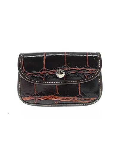 Pre-owned Dooney & Bourke Leather Wristlet In Black