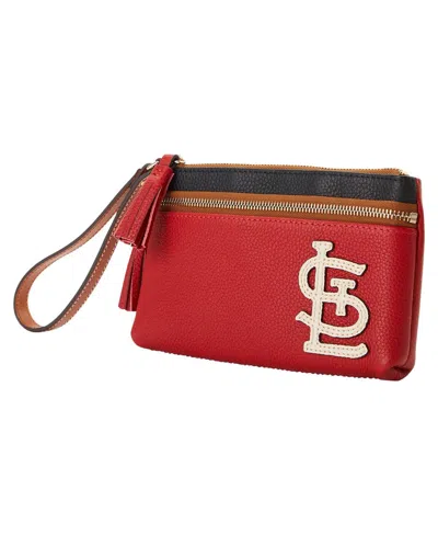 Dooney & Bourke Men's And Women's  St. Louis Cardinals Infield Double-zip Wristlet In Red