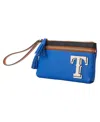 Dooney & Bourke Men's And Women's  Texas Rangers Infield Double-zip Wristlet In Royal