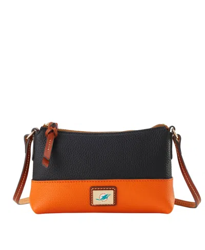 Dooney & Bourke Miami Dolphins Izzy Leather Crossbody Purse In Multi
