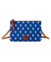 Dooney & Bourke New York Mets Top Zip Crossbody Purse In Blue