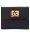Dooney & Bourke New York Yankees Flap Credit Card Wallet In Navy