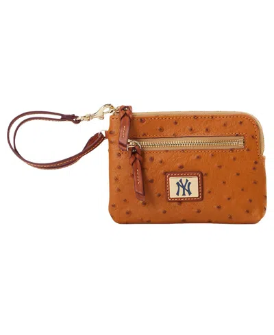 Dooney & Bourke New York Yankees Large Slim Wristlet In Transparent