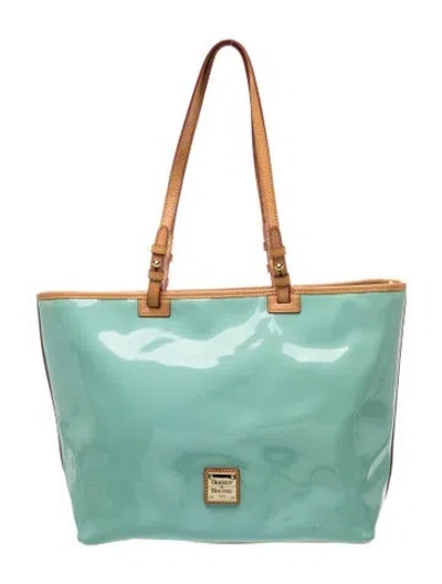 Pre-owned Dooney & Bourke Patent Leather Tote In Green