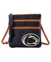 Dooney & Bourke Penn State Nittany Lions Infield Triple Zip Crossbody Purse In Multi