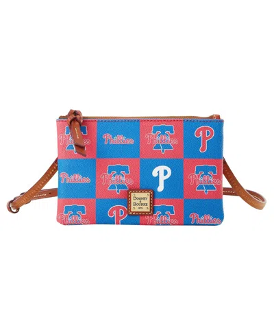 Dooney & Bourke Philadelphia Phillies Top Zip Crossbody Purse In Red