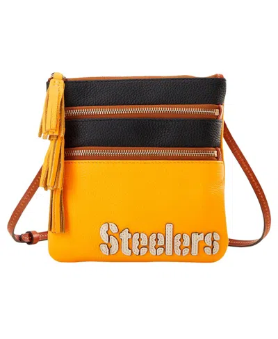 Dooney & Bourke Pittsburgh Steelers Infield Triple Zip Crossbody Purse In No Color