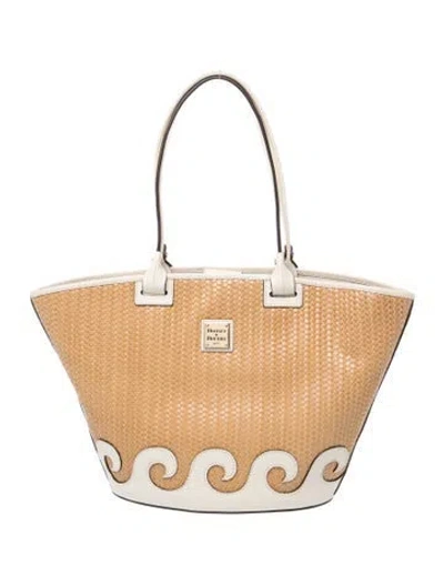 Pre-owned Dooney & Bourke Straw Shoulder Bag In Neutral
