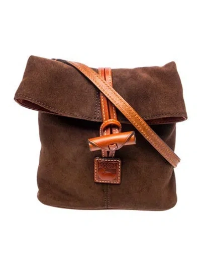 Pre-owned Dooney & Bourke Suede Crossbody Bag In Brown