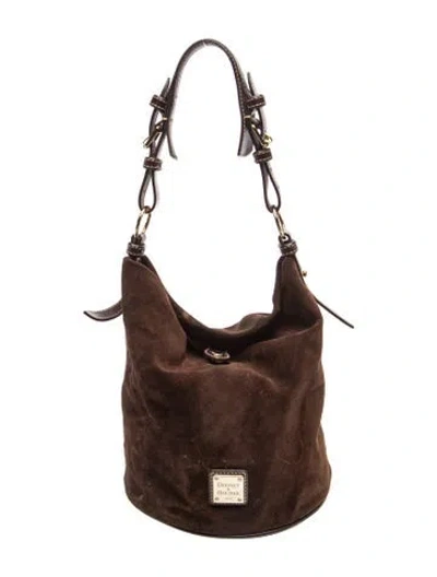 Pre-owned Dooney & Bourke Suede Hobo In Brown