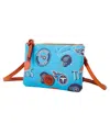 Dooney & Bourke Tennessee Titans Top Zip Crossbody Purse In Blue