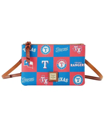 Dooney & Bourke Texas Rangers Top Zip Crossbody Purse In Blue