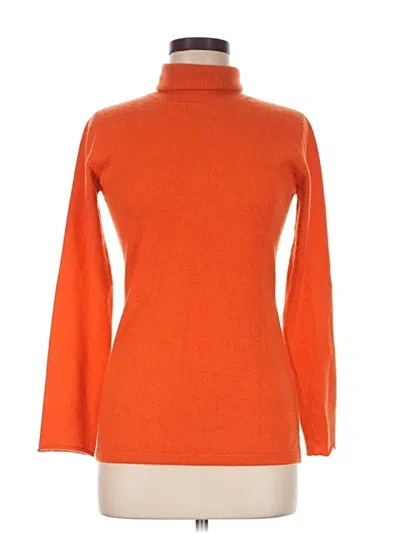 Pre-owned Dooney & Bourke Turtleneck Sweater In Orange