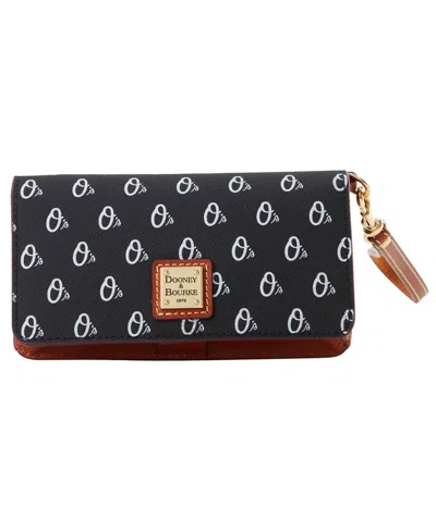 Dooney & Bourke Women's Baltimore Orioles Fey Leather Phone Wristlet In Multi