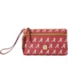 Dooney & Bourke Women's  Alabama Crimson Tide Signature Double-zip Wristlet In Red