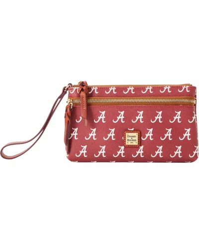 Dooney & Bourke Women's  Alabama Crimson Tide Signature Double-zip Wristlet In Red