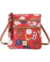 Dooney & Bourke Washington Nationals Game Day Triple Zip Crossbody Purse In Red