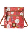 Dooney & Bourke Women's  St. Louis Cardinals Game Day Triple Zip Crossbody Purse In Red